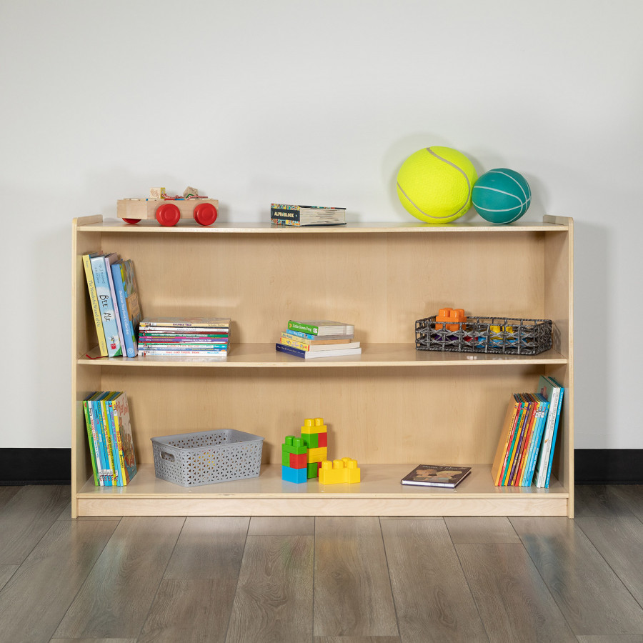 BLNK Hercules Wooden 2 Section School Classroom Storage Cabinet - 30"H x 48"L