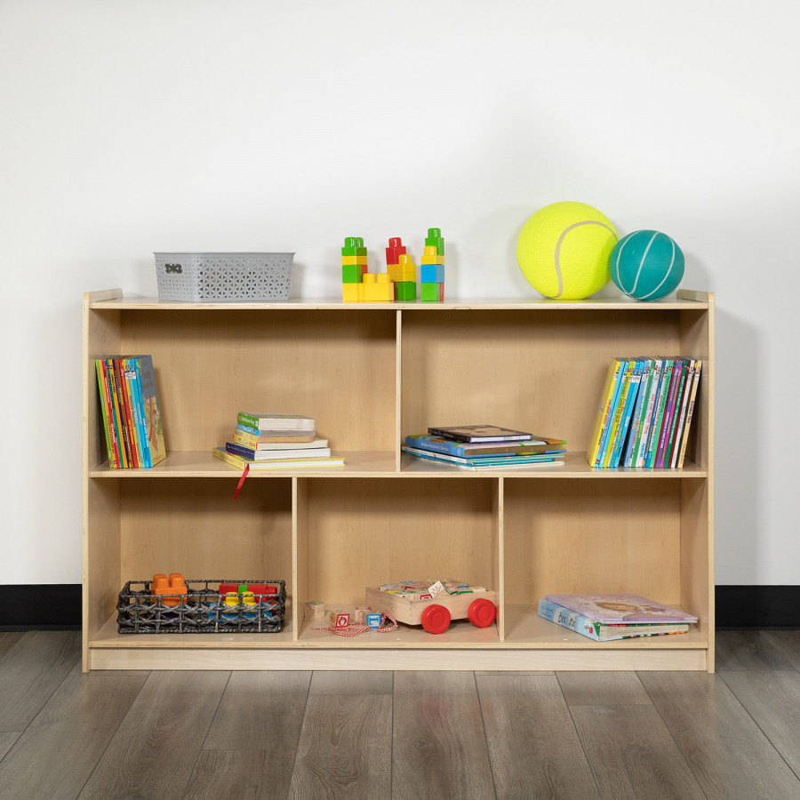 BLNK Hercules Wooden 5 Section School Classroom Storage Cabinet - 30"H x 48"L
