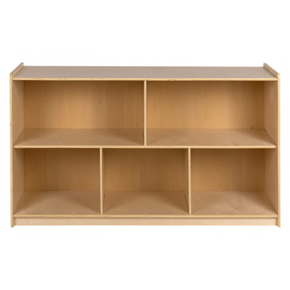 BLNK Hercules Wooden 5 Section School Classroom Storage Cabinet - 30"H x 48"L