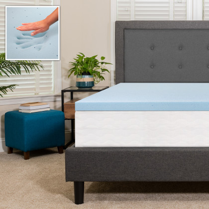 BLNK Capri Comfortable Sleep 2" Cool Gel Memory Foam Mattress Topper - Twin Size