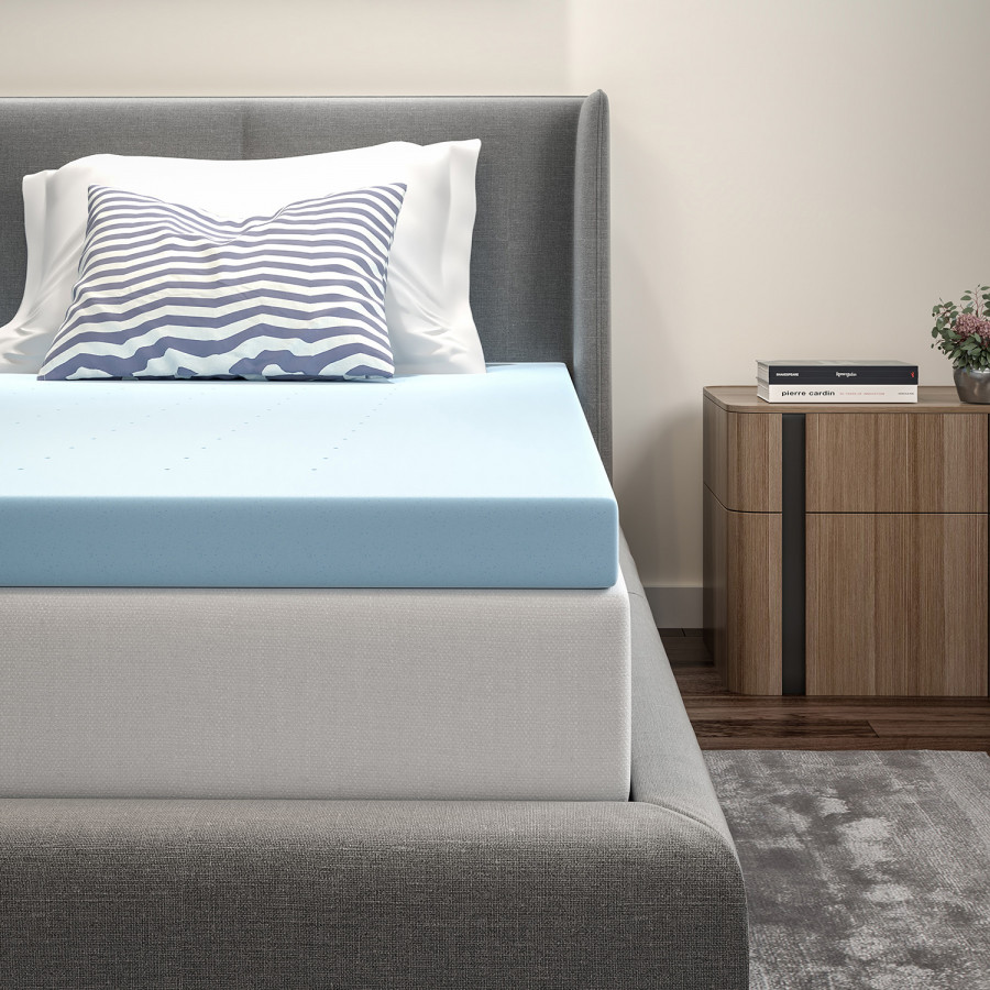 BLNK Capri Comfortable Sleep 3" Cool Gel Memory Foam Mattress Topper - Twin Size