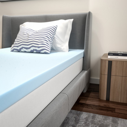 BLNK Capri Comfortable Sleep 3" Cool Gel Memory Foam Mattress Topper - Twin Size