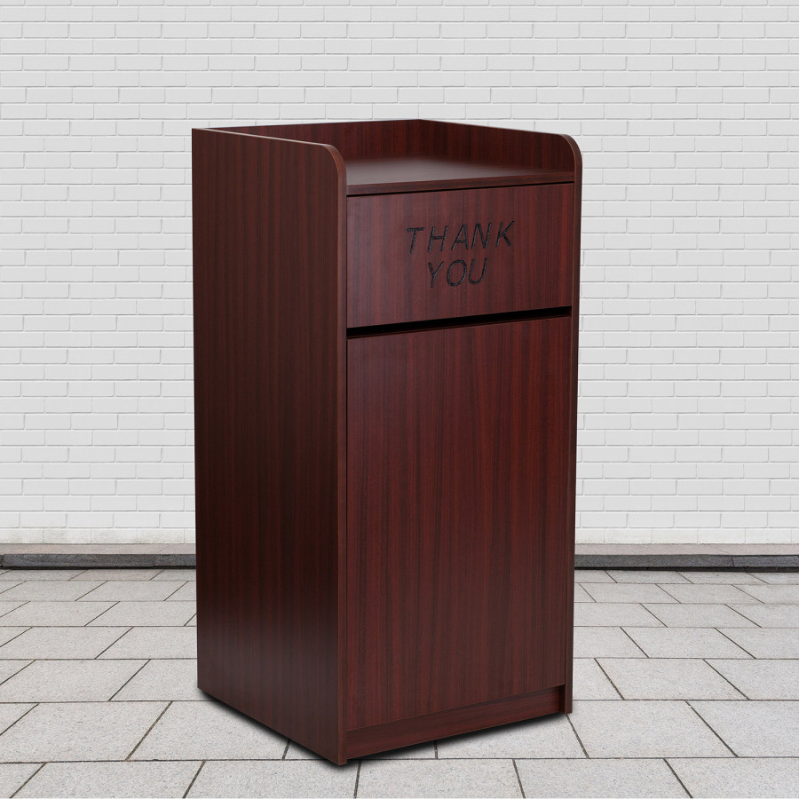 BLNK Sony Laminate Tray Top Receptacle - Mahogany