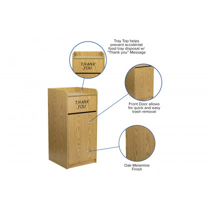 BLNK Sony Laminate Tray Top Receptacle - Oak