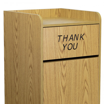 BLNK Sony Laminate Tray Top Receptacle - Oak