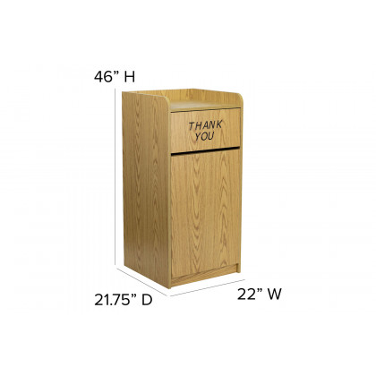 BLNK Sony Laminate Tray Top Receptacle - Oak