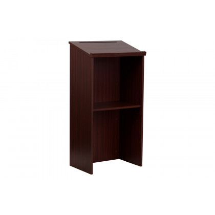 BLNK Mysta Laminate Stand-Up Lectern - Mahogany