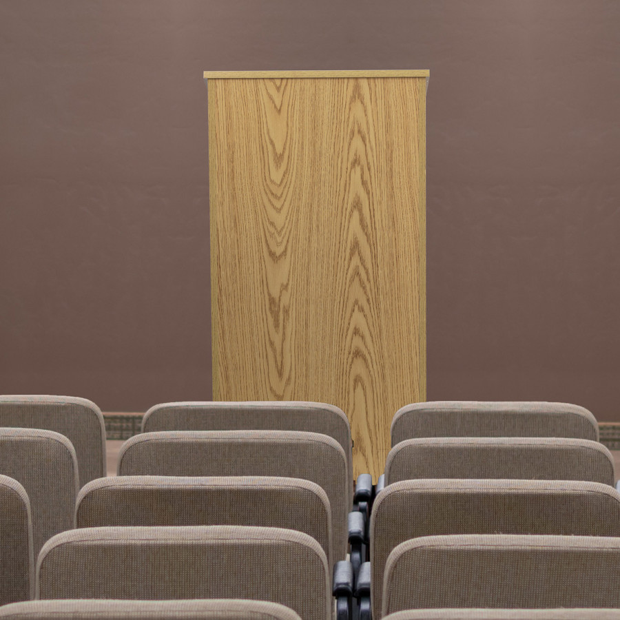 BLNK Mysta Laminate Stand-Up Lectern - Oak