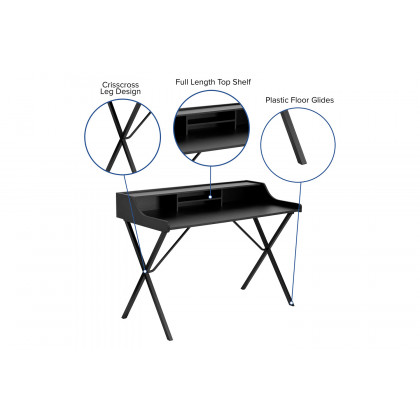 BLNK - Nelly Computer Desk with Top Shelf