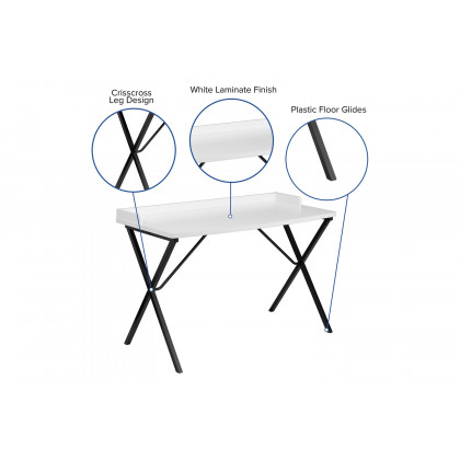 BLNK Computer Desk - White