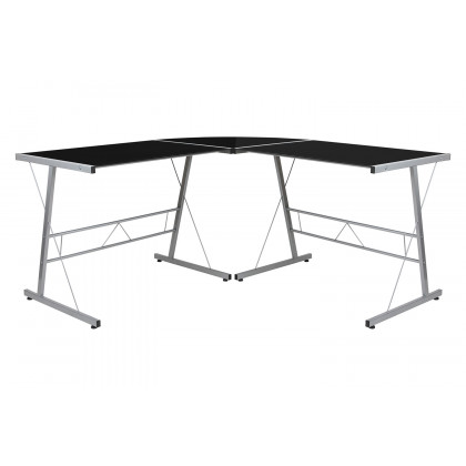 BLNK Ginny L-Shaped Computer Desk - Black
