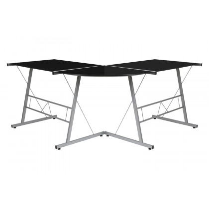 BLNK Ginny L-Shaped Computer Desk - Black