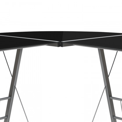 BLNK Ginny L-Shaped Computer Desk - Black