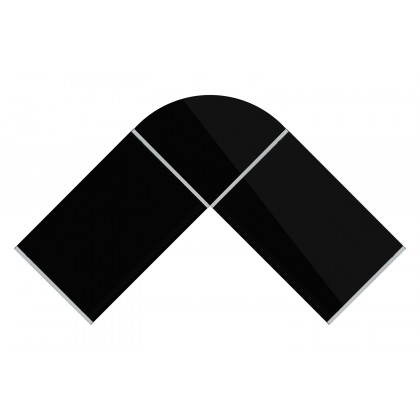 BLNK Ginny L-Shaped Computer Desk - Black