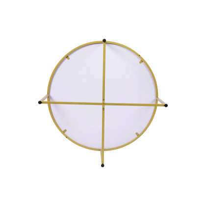 BLNK Hampstead Collection Coffee and End Table Set with White Marbled Laminate Top 3 Piece - Brushed Gold