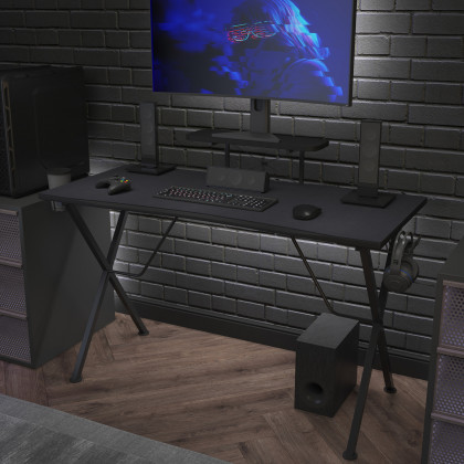 BLNK - Mallot Black Mega Size Extended Gaming Mouse Pad with Anti-Slip Rubber Base and Micro Weave Top