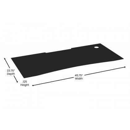 BLNK - Mallot Black Mega Size Extended Gaming Mouse Pad with Anti-Slip Rubber Base and Micro Weave Top
