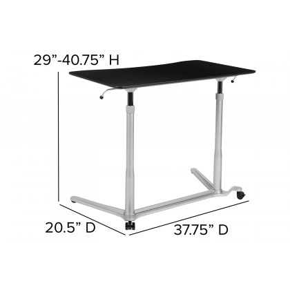 BLNK Merritt Stand-Up Computer Ergonomic Desk - Black