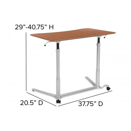 BLNK Merritt Stand-Up Computer Ergonomic Desk - Cherry