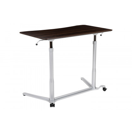 BLNK Merritt Stand-Up Computer Ergonomic Desk - Dark Wood Grain