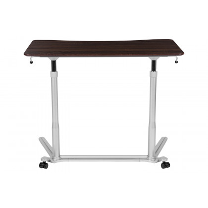 BLNK Merritt Stand-Up Computer Ergonomic Desk - Dark Wood Grain