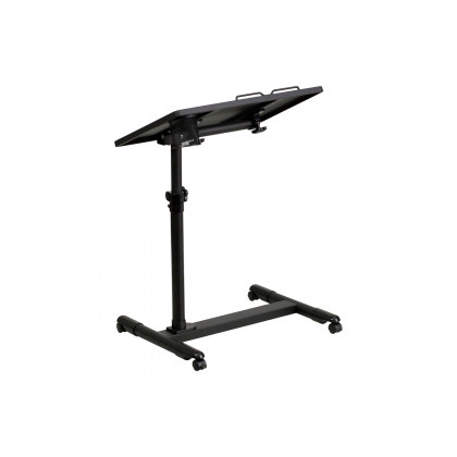 BLNK Macon Adjustable Height Steel Mobile Computer Desk - Black