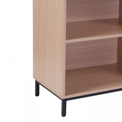 BLNK - Dudley 4 Shelf Open Bookcase Storage in Oak Wood Grain Finish
