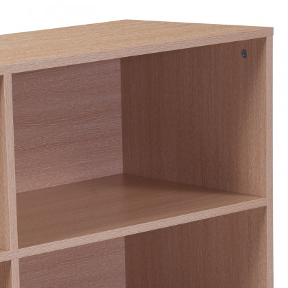 BLNK - Dudley 4 Shelf Open Bookcase Storage in Oak Wood Grain Finish