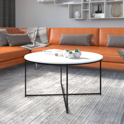 BLNK - Hampstead Collection Modern White Finish Accent Coffee Table