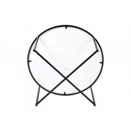 BLNK Hampstead Collection Modern White Finish Accent Coffee Table - Matte Black