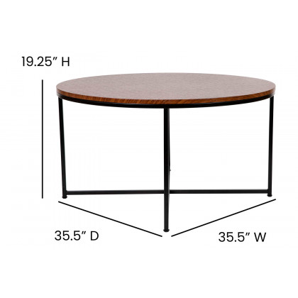 BLNK - Hampstead Collection Modern Walnut Finish Accent Coffee Table