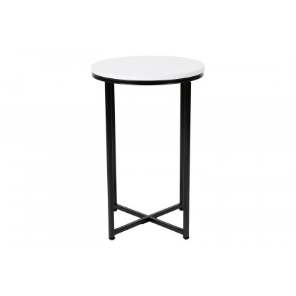 BLNK - Hampstead Collection Modern End Table with White Laminate Top