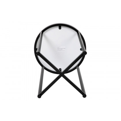 BLNK Hampstead Collection Modern End Table with White Laminate Top - Matte Black