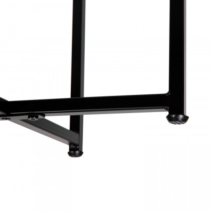 BLNK Hampstead Collection Modern End Table with White Laminate Top - Matte Black