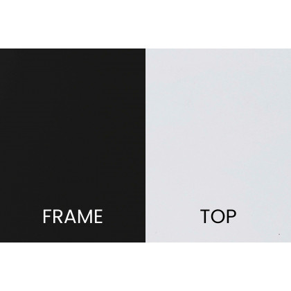 BLNK Hampstead Collection Modern End Table with White Laminate Top - Matte Black