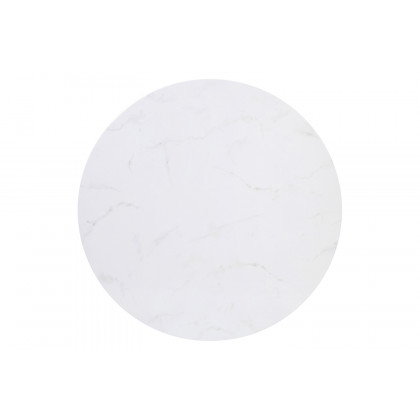 BLNK Hampstead Collection Modern End Table with White Marbled Laminate Top - Matte Black