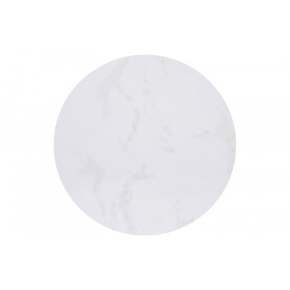BLNK Hampstead Collection Modern End Table with White Marbled Laminate Top - Brushed Gold