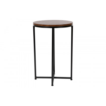 BLNK - Hampstead Collection Modern End Table with Walnut Laminate Top