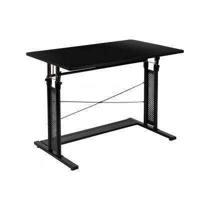 BLNK Fairway Height Adjustable Sit to Stand Home Office Desk - Black