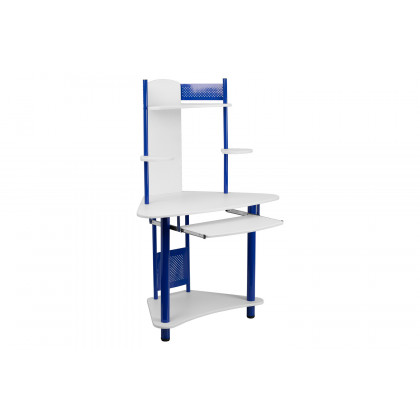 BLNK Walker Corner Computer Desk with Hutch - Blue