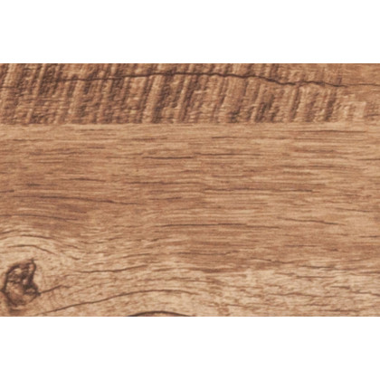 BLNK - Cumberland Collection Glass End Table with Drawer and Shelf in Rustic Wood Grain Finish