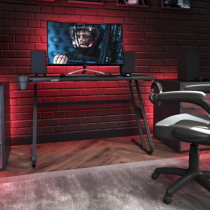 BLNK - Fisher Ergonomic Desk with Cup Holder and Headphone Hook