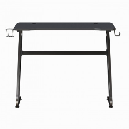 BLNK Fisher Ergonomic Desk with Cup Holder and Headphone Hook - Black