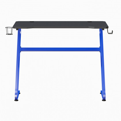 BLNK Fisher Ergonomic Desk with Cup Holder and Headphone Hook - Blue