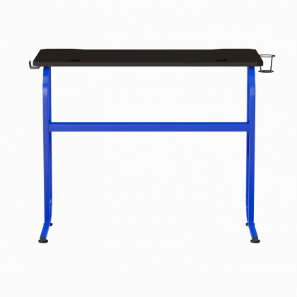 BLNK Fisher Ergonomic Desk with Cup Holder and Headphone Hook - Blue