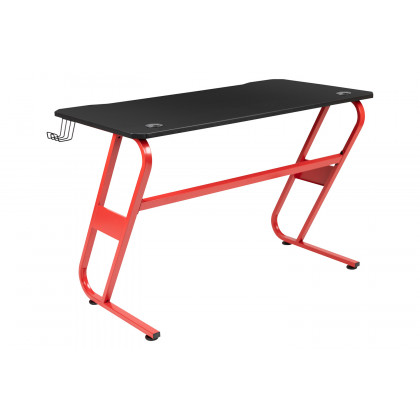 BLNK Fisher Ergonomic Desk with Cup Holder and Headphone Hook - Red