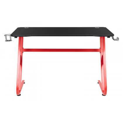 BLNK Fisher Ergonomic Desk with Cup Holder and Headphone Hook - Red
