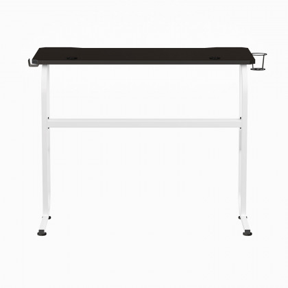 BLNK Fisher Ergonomic Desk with Cup Holder and Headphone Hook - White