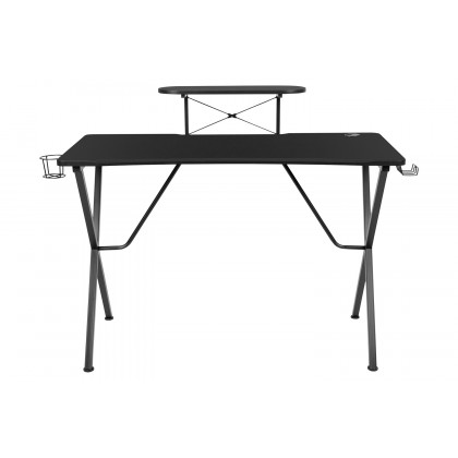 BLNK Mallot Gaming Desk with Cup Holder, Headphone Hook and Monitor/Smartphone Stand - Black