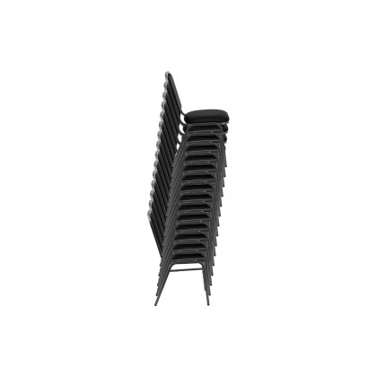 BLNK HERCULES Series Fabric Crown Back Stacking Banquet Chair with Silver Vein Frame - Burgundy Patterned